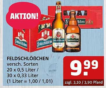 FELDSCHLÖBCHEN 20 x 0,5 Liter / 30 x 0,33 Liter