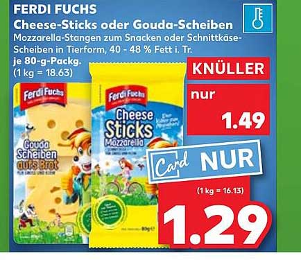 FERDI FUCHS Cheese-Sticks oder Gouda-Scheiben