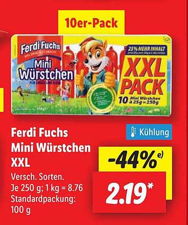 Ferdi Fuchs Mini Würstchen XXL