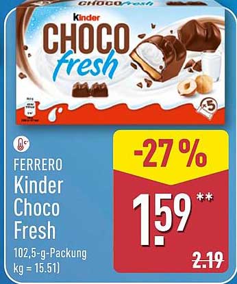 Ferrero Kinder Choco Fresh - 102,5 g Packung
