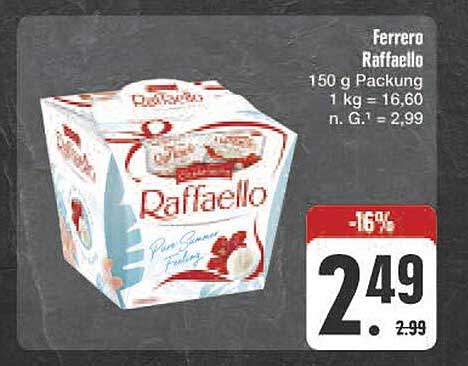 Ferrero Raffaello 150 g Packung - Jetzt nur 2,49 €!