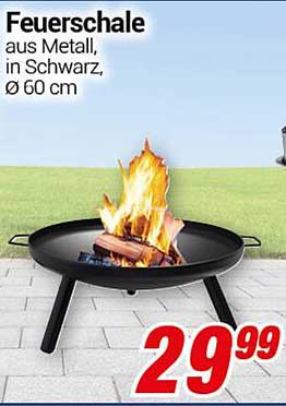 Feuerschale aus Metall, in Schwarz, Ø 60 cm