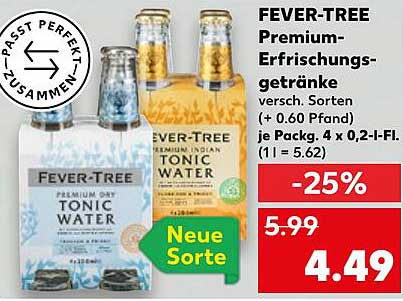 FEVER-TREE Premium-Erfrischungsgetränke – 25% Rabatt!