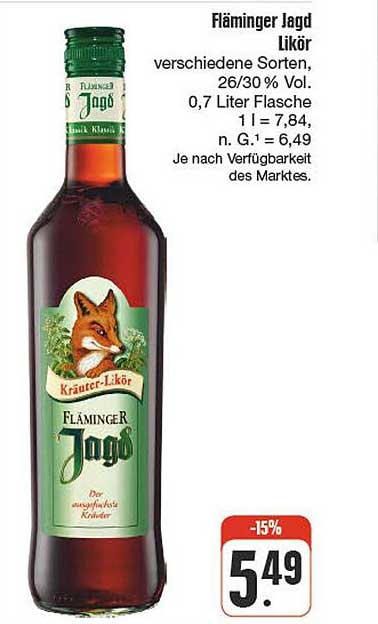 Fläminger Jagd Likör - verschiedene Sorten, 0,7 Liter