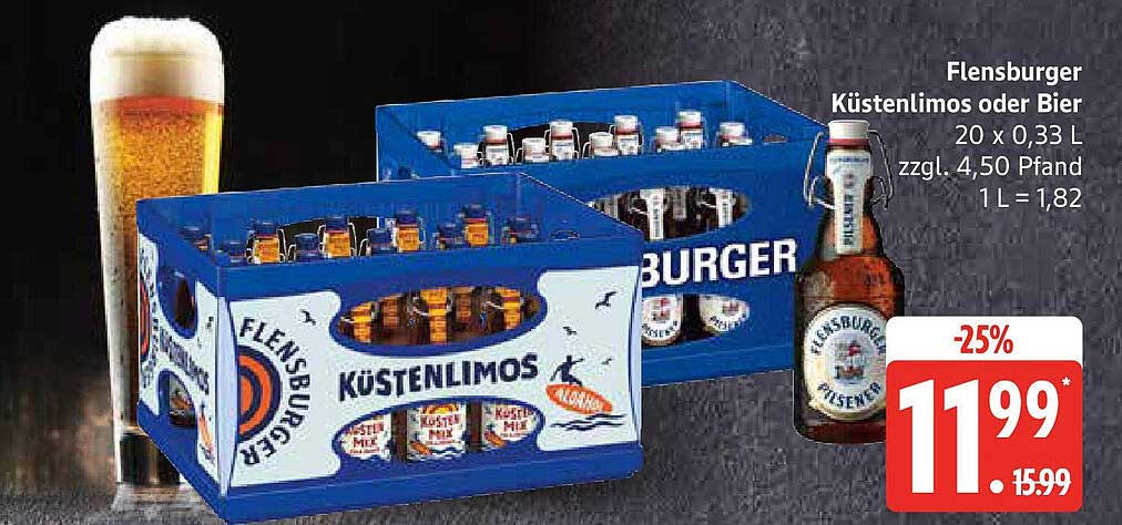 Flensburger Küstenlimos oder Bier 20 x 0,33 L