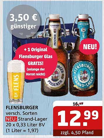 FLENSBURGER Sortiment - Neu! Strand-Lager 20 x 0,33 Liter BV