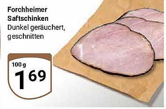 Forchheimer Saftschinken Dunkel geräuchert, geschnitten