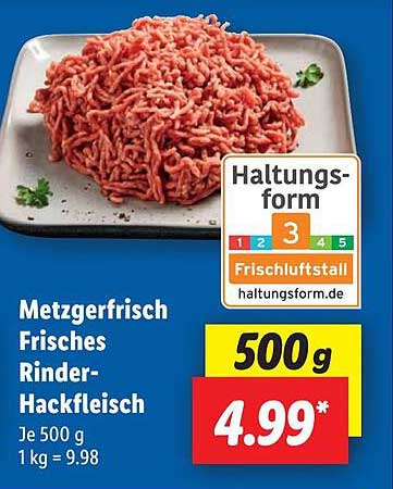 Frisches Rinder-Hackfleisch 500g