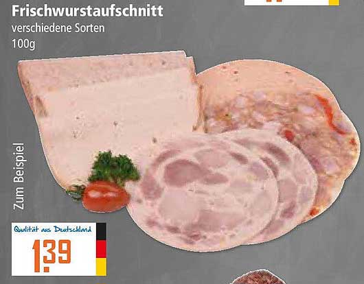 Frischwurstaufschnitt verschiedene Sorten 100g