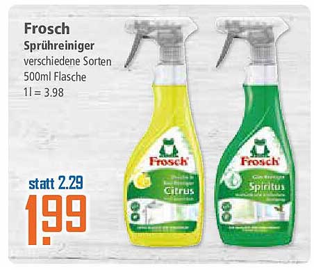 Frosch Sprühreiniger verschiedene Sorten 500ml Flasche