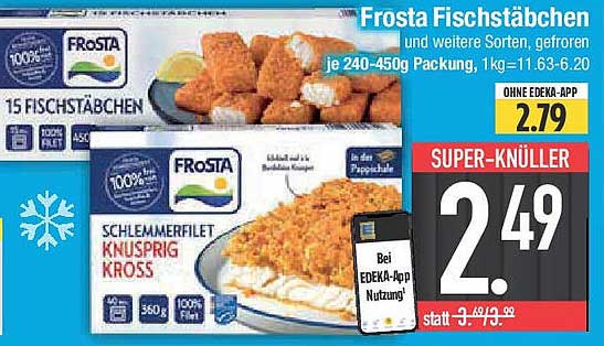 Frosta Fischstäbchen, tiefgefroren, verschiedene Sorten