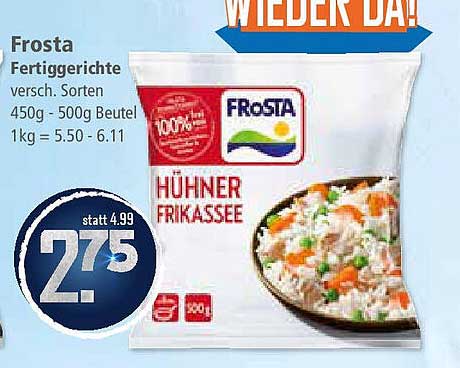 Frosta Hühnerfrikassee 500g, verschiedene Sorten