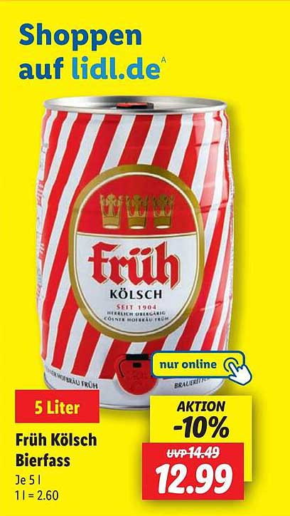 Früh Kölsch Bierfass 5 Liter