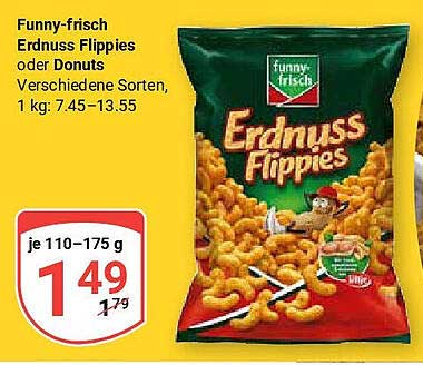 Funny-frisch Erdnuss Flippies oder Donuts 110-175 g