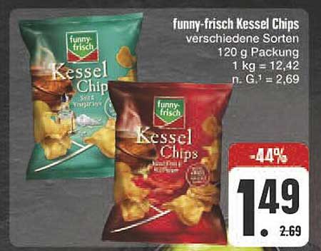 funny-frisch Kessel Chips verschiedene Sorten 120 g