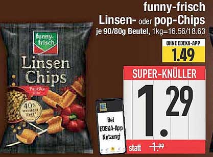 funny-frisch Linsen- oder pop-Chips