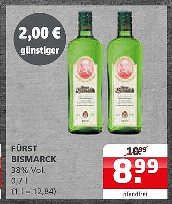 FÜRST BISMARCK 38% Vol. 0,7 l - jetzt nur 8,99 €