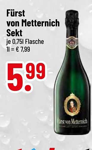 Fürst von Metternich Sekt je 0,75l Flasche