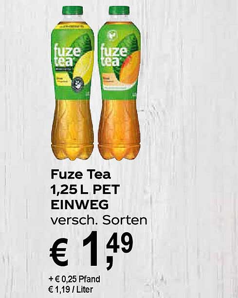 Fuze Tea 1,25 L PET EINWEG - verschiedene Sorten