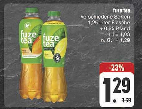 fuze tea verschiedene Sorten 1,25 Liter Flasche
