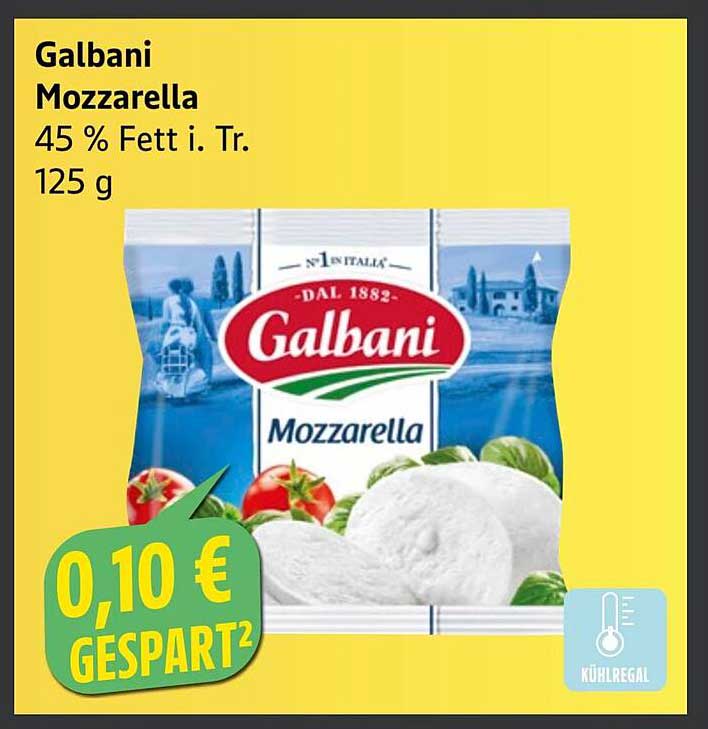 Galbani Mozzarella 125 g - 45 % Fett i. Tr.