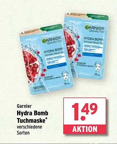 Garnier Hydra Bomb Tuchmaske - verschiedene Sorten