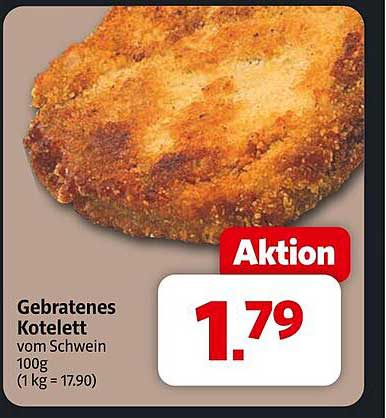 Gebratenes Kotelett vom Schwein 100g