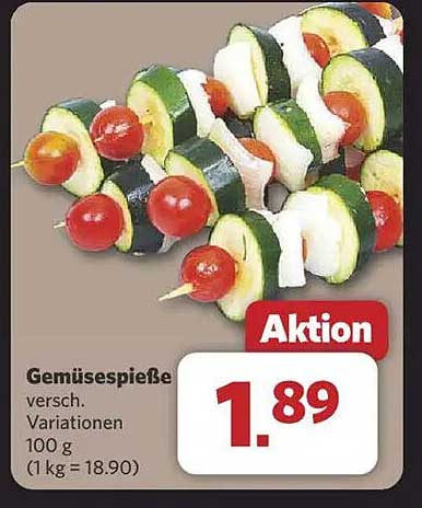 Gemüsespieße - verschiedene Variationen