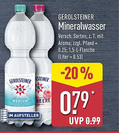 GEROLSTEINER Mineralwasser - 20% Rabatt