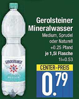 Gerolsteiner Mineralwasser - Medium, Sprudel oder Naturell