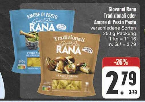 Giovanni Rana Tradizionali oder Amore di Pesto Pasta 250 g