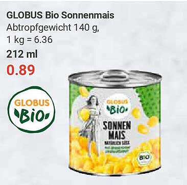 GLOBUS Bio Sonnenmais 140 g
