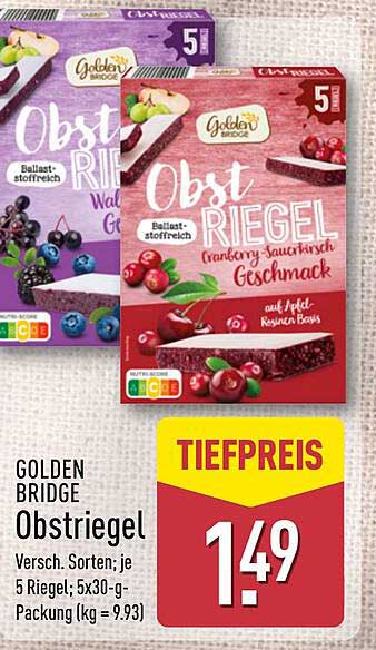 GOLDEN BRIDGE Obstieriegel – Cranberry und Waldbeere