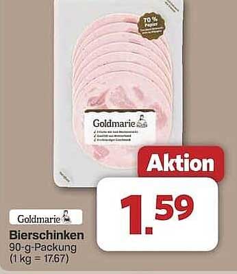 Goldmarie Bierschinken 90-g-Packung