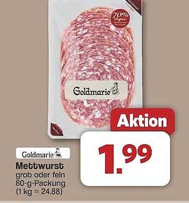 Goldmarie Mettwurst grob oder fein 80-g-Packung