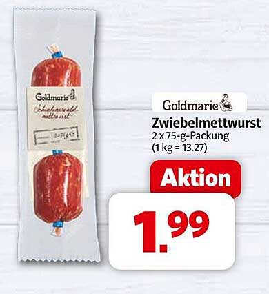 Goldmarie Zwiebelmett Schulterwurst 2 x 75-g-Packung