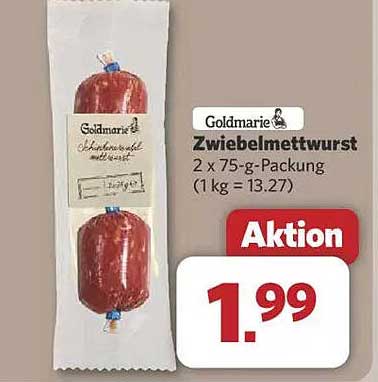 Goldmarie Zwiebelmettwurst 2 x 75-g-Packung