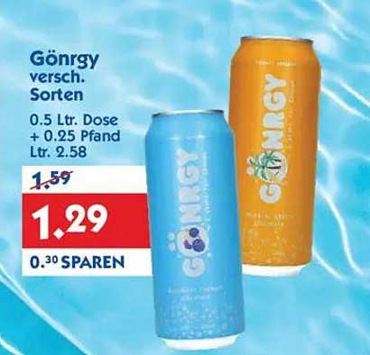 Gönrgy verschiedene Sorten - 0,5 Ltr. Dose zum Sonderpreis