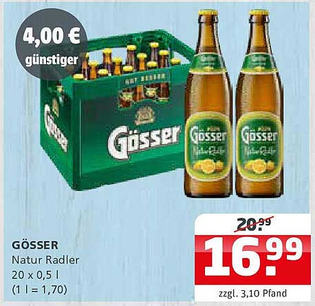 Gösser Natur Radler 20 x 0,5 l