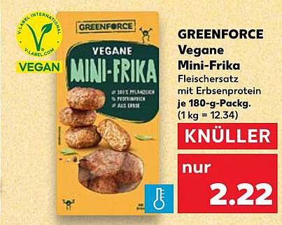 GREENFORCE Vegane Mini-Frika Fleischersatz mit Erbsenprotein