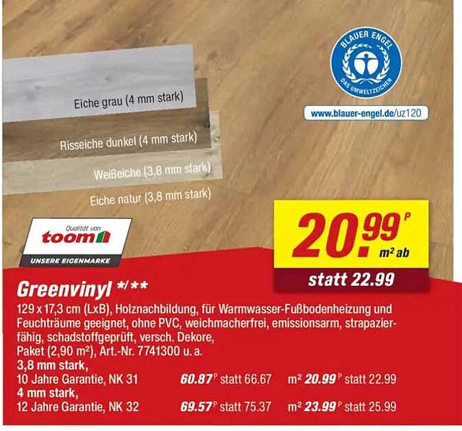 Greenvinyl - Eiche grau, Risseiche dunkel und mehr