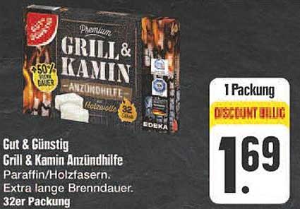 Grill & Kamin Anzünderhilfe – 32er Packung