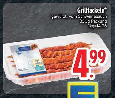Grillfackeln, gewürzt, vom Schweinebauch 350g Packung
