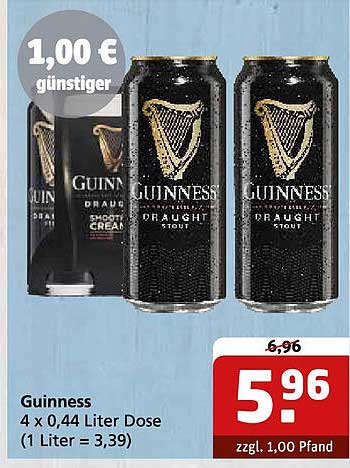 Guinness 4 x 0,44 Liter Dose