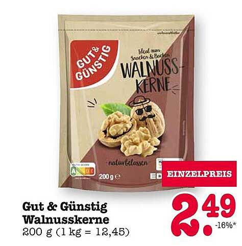 Gut & Günstig Walnusskerne 200 g