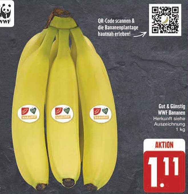 Gut & Günstig WWF Bananen 1 kg