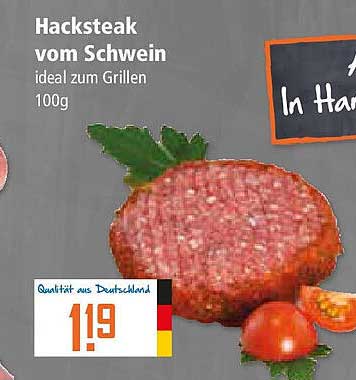 Hacksteak vom Schwein - ideal zum Grillen!