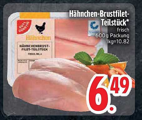Hähnchen-Brustfilet-Teilstück 600g frisch