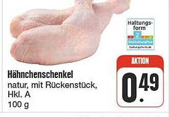 Hähnchenschenkel natur, mit Rückenstück, Hkl. A
