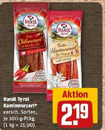 Handl Tyrol Kaminwurzerl, verschiedene Sorten, je 100-g-Pckg.